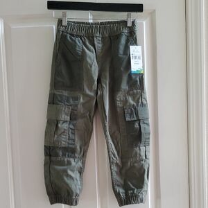 Boys Colorful Planet Olive 100% Cotton Twill Cargo Joggers Size S M L XL XXL NWT